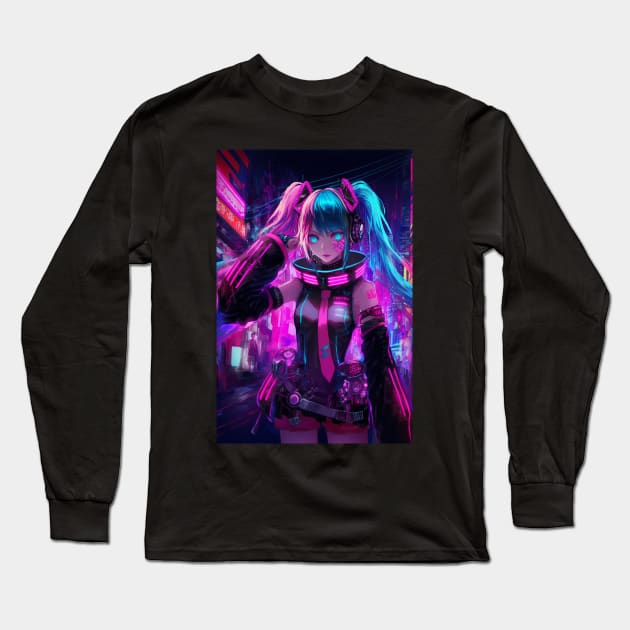 Hatsune Miku Cyber Suit : Vocaloid Long Sleeve T-Shirt by alifpunk